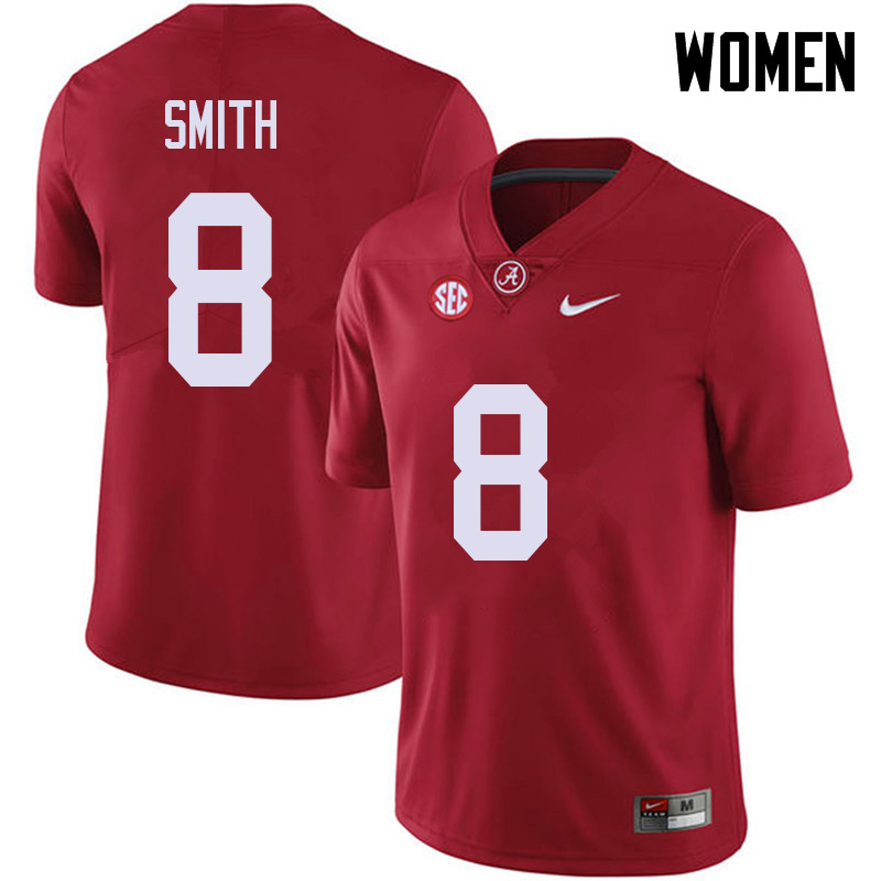 Women #8 Saivion Smith Alabama Crimson Tide College Football Jerseys Sale-Red